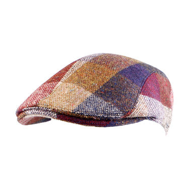 Wigens Mosaic Modern Ivy Wool Multi-Check Ivy Cap in Rust #color_ Rust