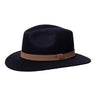 Wigens Bosco Wool Fedora Made in Italy in Black #color_ Black