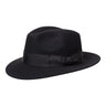 Wigens Executive Wool Fedora Made in Italy in Black #color_ Black