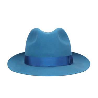 Borsalino Jer in Indigo Large Brim Marengo Felt Fedora Made in Italy in #color_