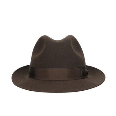 Borsalino Damiano in Dark Brown Marengo Felt Fedora Made in Italy in #color_