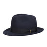 Borsalino Damiano Marengo in Blueberry Felt Fedora Made in Italy in Blueberry #color_ Blueberry