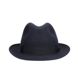 Borsalino Damiano Marengo in Blueberry Felt Fedora Made in Italy in #color_