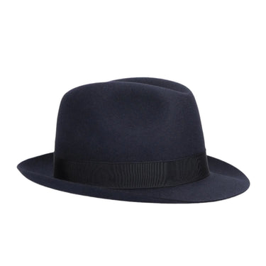 Borsalino Damiano Marengo in Blueberry Felt Fedora Made in Italy in #color_