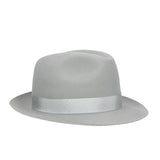 Borsalino Damiano Marengo in Light Grey Felt Fedora Made in Italy in #color_