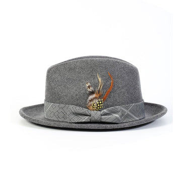 Montique Nighthawk Pinch Front Wool Fedora in #color_