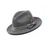 Montique Nighthawk Pinch Front Wool Fedora in Grey #color_ Grey