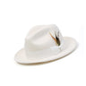 Montique Legacy Pinch Front Wool Fedora in White #color_ White