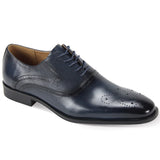 Giorgio Venturi Imperial Classic Brogue Oxford in Navy Blue #color_ Navy Blue