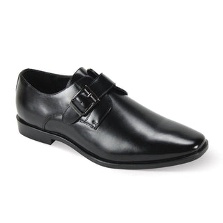 Antonio Cerrelli The Executive (Wide) Wide Monk Strap Dress Shoes in Black #color_ Black