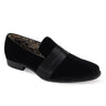 After Midnight Uptown Hustle in Black Sleek Velvet Loafers in Black #color_ Black