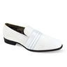 After Midnight Uptown Hustle in White Sleek Velvet Loafers in White #color_ White