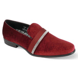 After Midnight 6991 Velvet Smoker Slip-on Dress Shoe in Burgundy #color_ Burgundy