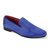 After Midnight Vito Velvet Rhinestone Slip-On Smoking Loafers in Royal #color_ Royal