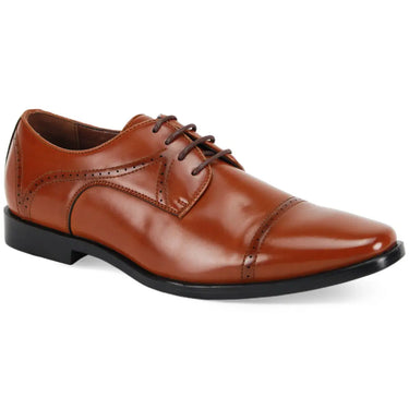 Antonio Cerrelli 7000 Lace-Up Dress Shoes in Cognac #color_ Cognac