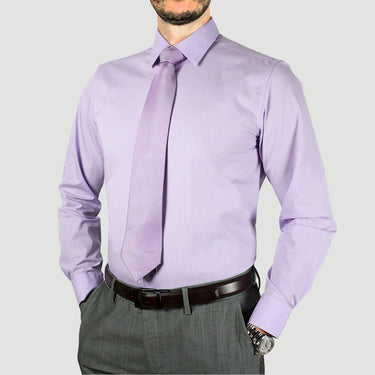 Arturo Modern Fit Dress Shirt in Lilac Long Sleeve, No Pocket in Lilac #color_ Lilac