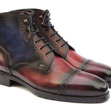 Paul Parkman Men's Multicolor Hand-Painted Cap Toe Boots in #color_