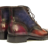 Paul Parkman Men's Multicolor Hand-Painted Cap Toe Boots in #color_