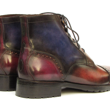 Paul Parkman Men's Multicolor Hand-Painted Cap Toe Boots in #color_