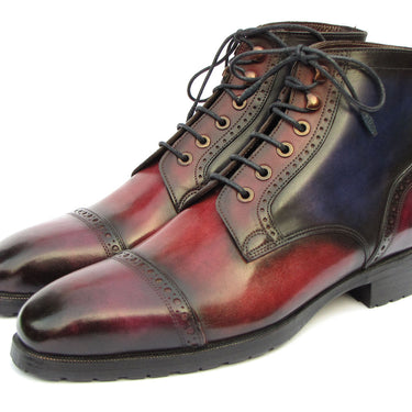 Paul Parkman Men's Multicolor Hand-Painted Cap Toe Boots in #color_