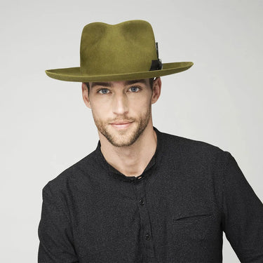 Bailey Barksdale Polished Elite Finish Wool Wide Brim Fedora in #color_