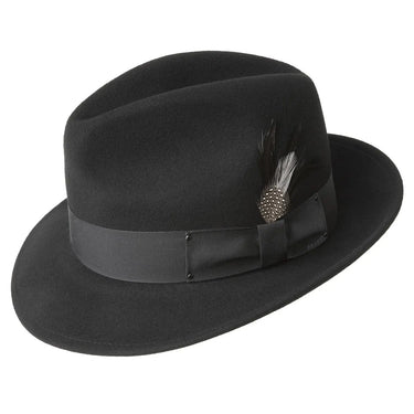 Bailey Blixen Wool LiteFelt® Fedora in Black #color_ Black