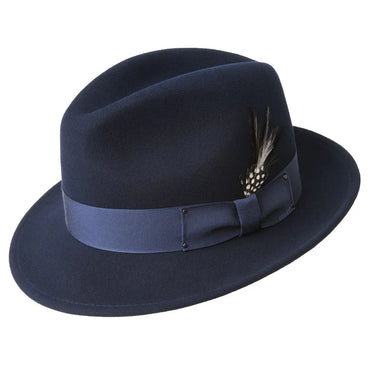 Bailey Blixen Wool LiteFelt® Fedora in Navy #color_ Navy