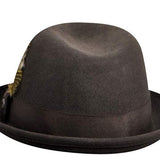 Bailey Cloyd in Grey Center Dent Wool Felt Fedora in #color_