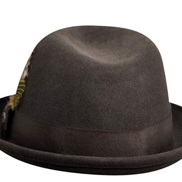 Bailey Cloyd in Grey Center Dent Wool Felt Fedora in #color_