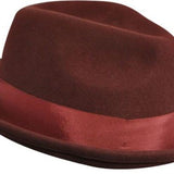 Bailey Cloyd in Oxblood Center Dent Wool Felt Fedora in #color_