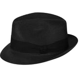 Bailey Craig Braided Fedora in Black #color_ Black