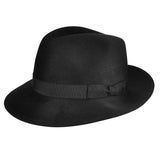 Bailey Criss Polished LiteFelt® Wool Fedora in Black #color_ Black