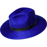 Bailey Godwin Elite Finish Wool Wide Brim Fedora in Lazuli Blue #color_ Lazuli Blue