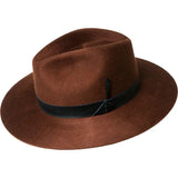 Bailey Godwin Elite Finish Wool Wide Brim Fedora in Oak #color_ Oak