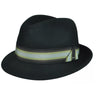 Bailey Goldring Center Dent Wool Felt Fedora in Black #color_ Black