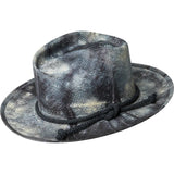 Bailey Hinx Wide Brim Genuine Panama Fedora in Ink #color_ Ink