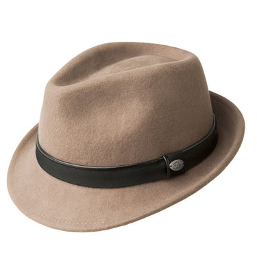 Bailey Ike Wool Felt Trilby in Camel #color_ Camel