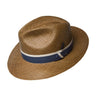 Bailey Kirton Genuine Panama Straw Fedora in Brown #color_ Brown