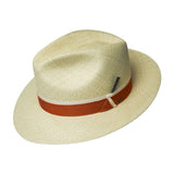 Bailey Kirton Genuine Panama Straw Fedora in Natural #color_ Natural