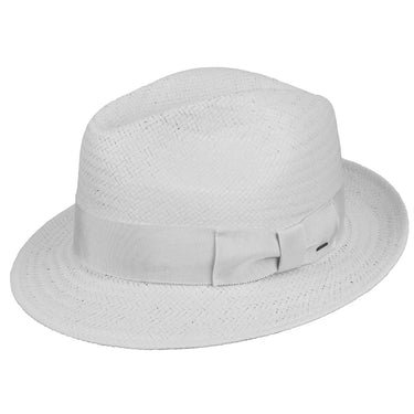 Bailey Lando Straw Fedora in White #color_ White