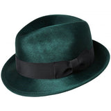 Bailey Riff Polished Wool Fedora in Viridian #color_ Viridian