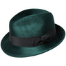 Bailey Riff Polished Wool Fedora in Viridian #color_ Viridian