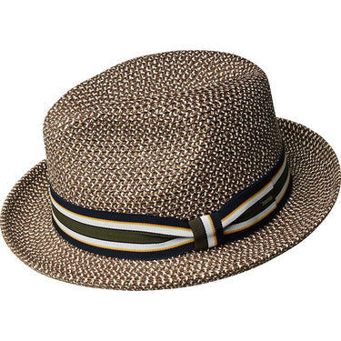 Bailey Salem Pinch Front Toyo Straw Fedora in Oak #color_ Oak