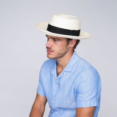 Bailey Tim Optimo Crown Wide Brim Straw Pork Pie in #color_