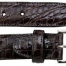 Belvedere Alligator Belt in Chocolate in Chocolate 44 #color_ Chocolate 44