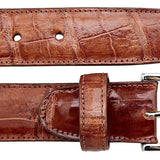 Belvedere Alligator Belt in Cognac in Cognac 44 #color_ Cognac 44