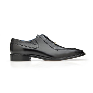 Belvedere Biagio in Black Genuine Ostrich Leg & Italian Calf Oxfords in Black #color_ Black