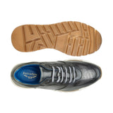 Belvedere Bobo in Antique Light Grey Genuine Ostrich Leg & Italian Calf Sneakers in #color_