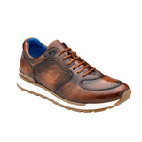 Belvedere Bobo in Antique Walnut Genuine Ostrich Leg & Italian Calf Sneakers in #color_