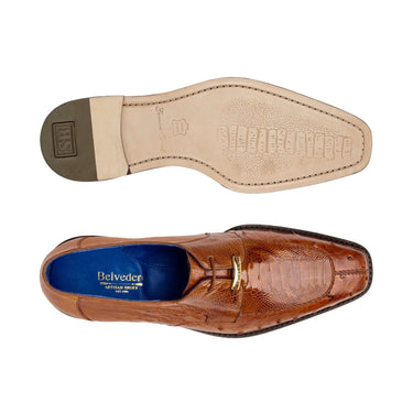 Belvedere Bolero in Antique Almond Genuine Ostrich Leg and Quill Oxfords in #color_